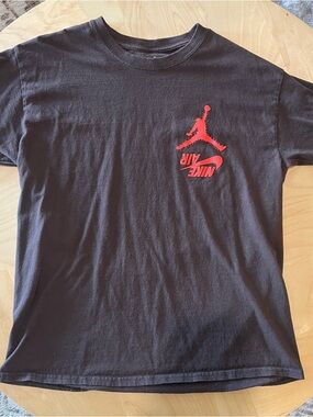 Travis Scott Black Short Sleeve Tee with Red Logo